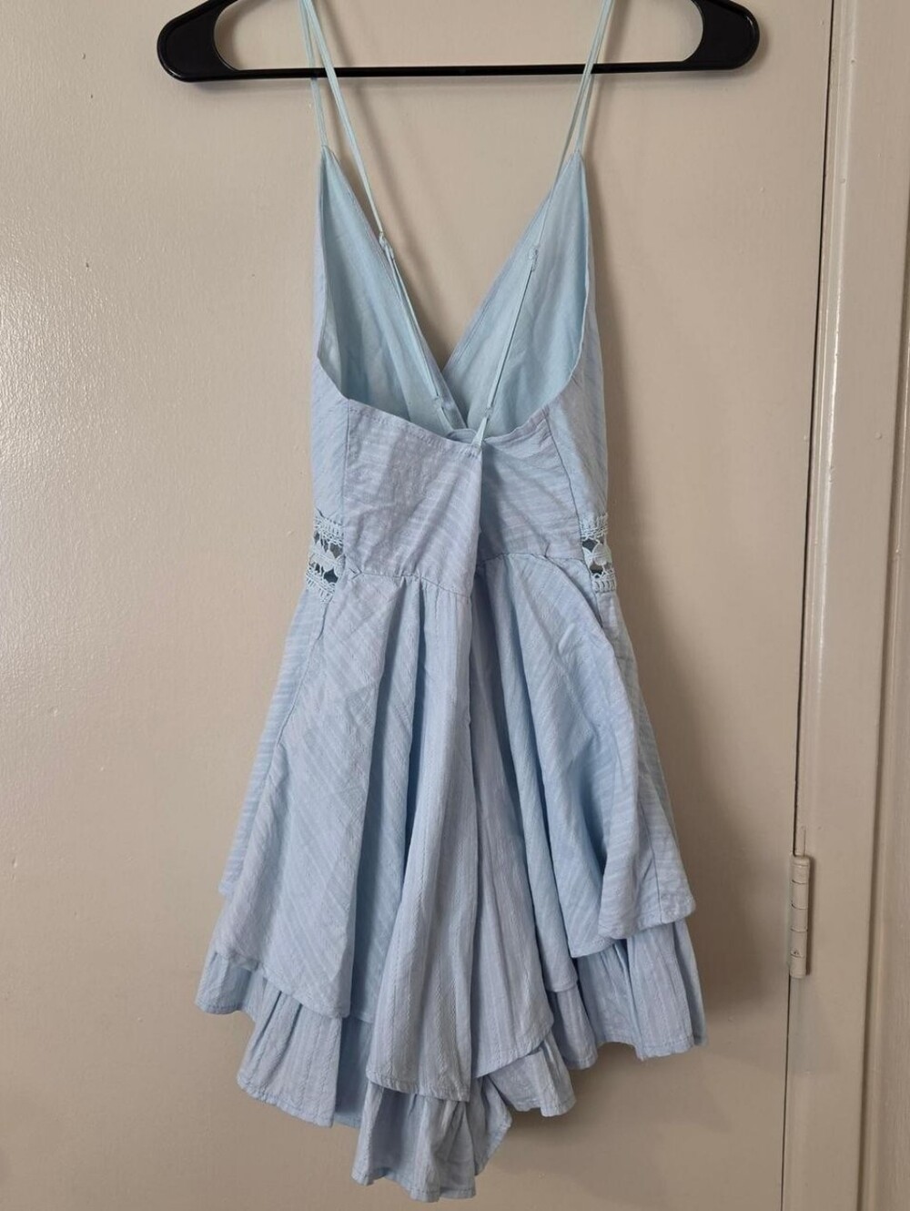 SHEIN Light Blue Ruffle Romper - Picture 2 of 6